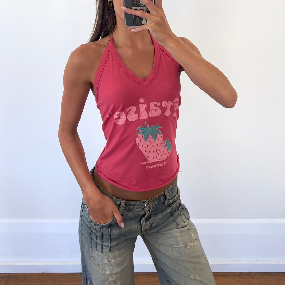 graphic Morgan halter top