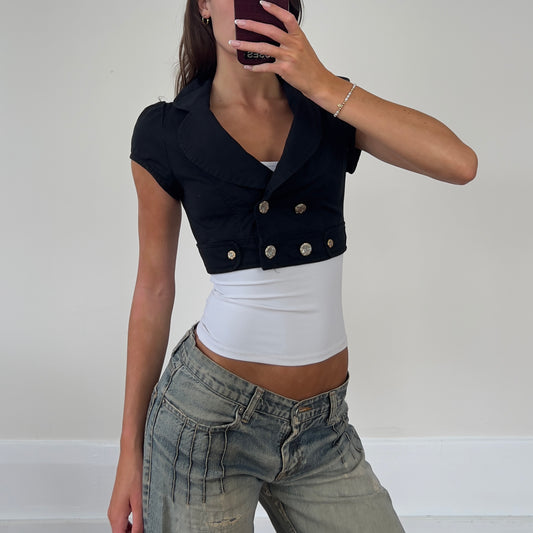 cropped tailored jacket top