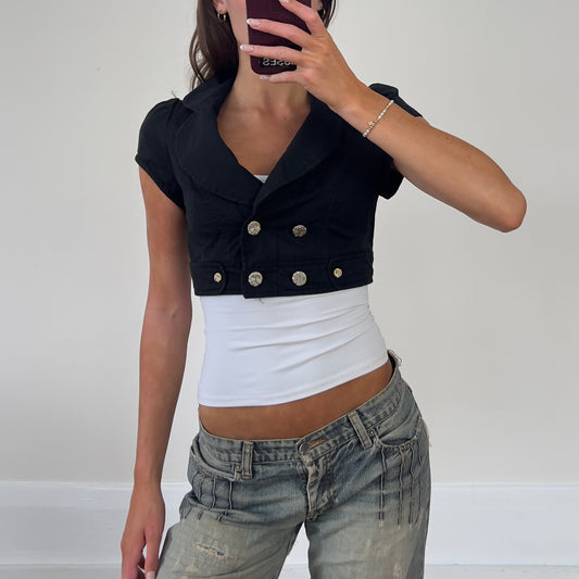 cropped tailored jacket top