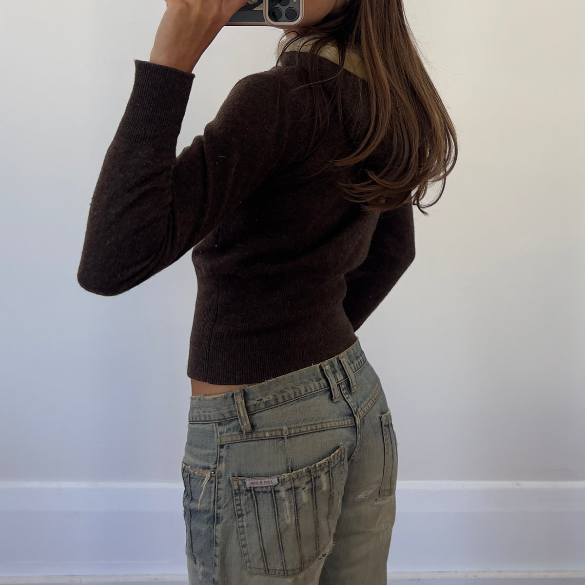 zip-up wool jacket