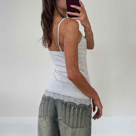 white lace cami