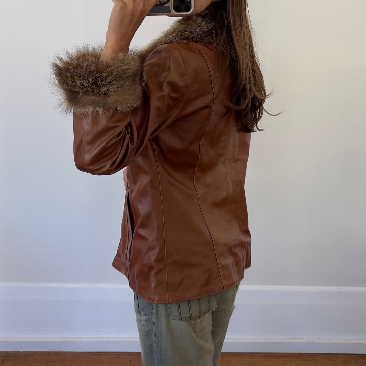 leather/fur jacket