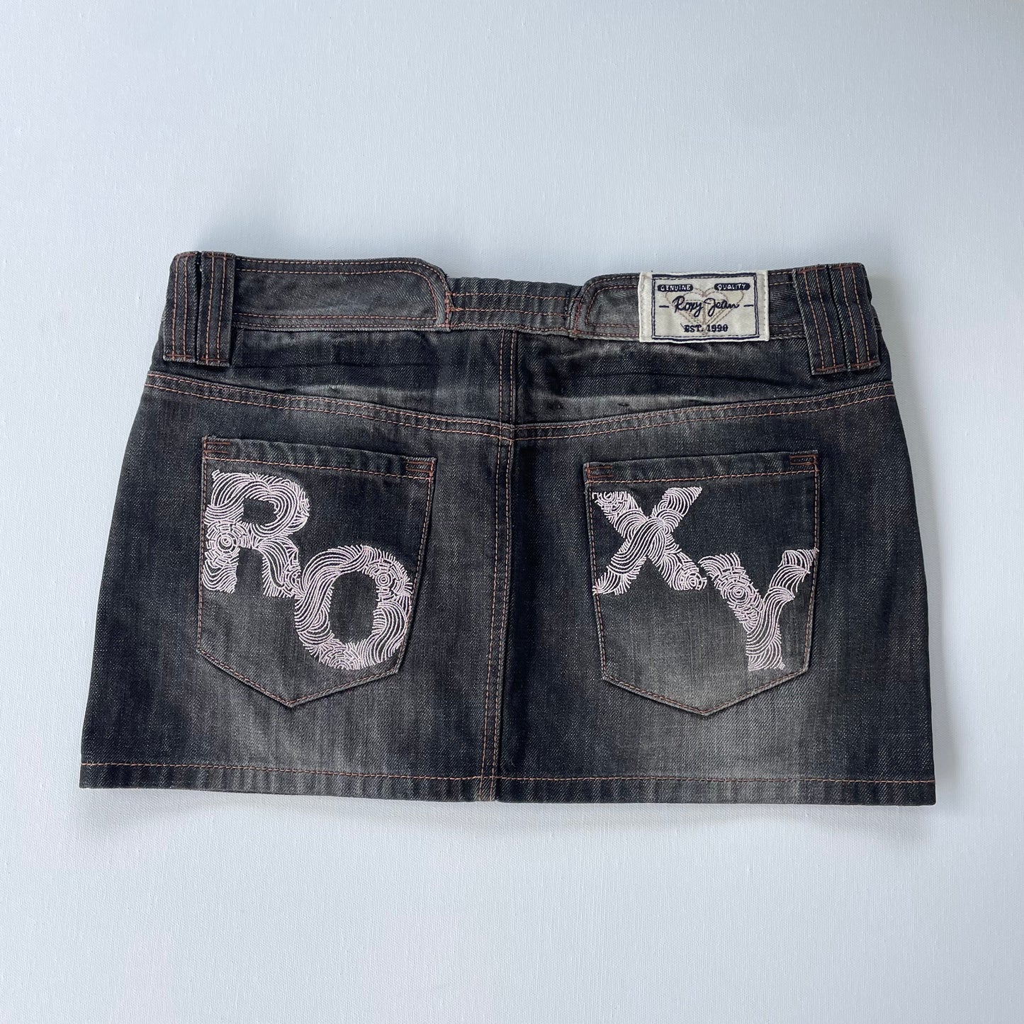 vintage Roxy denim mini skirt