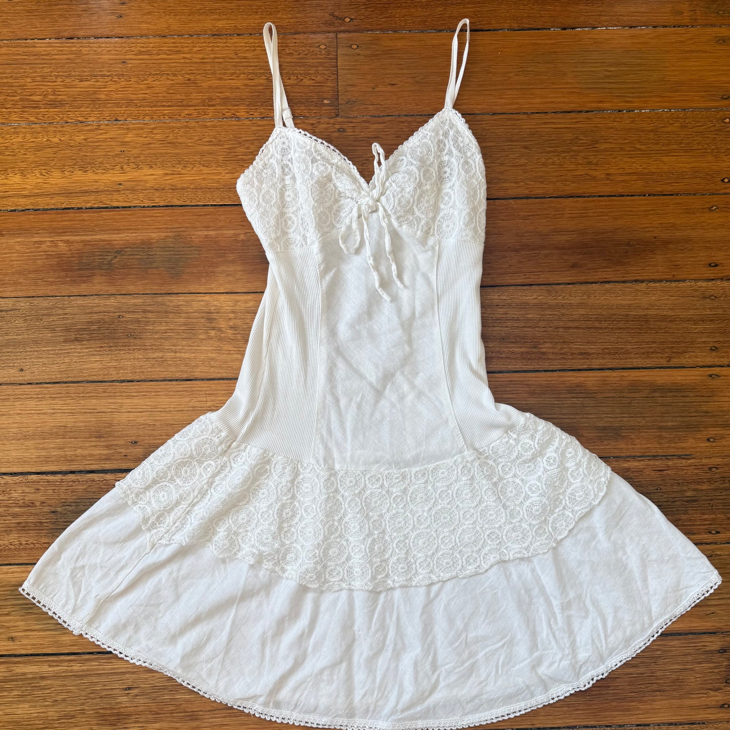 white linen mini dress