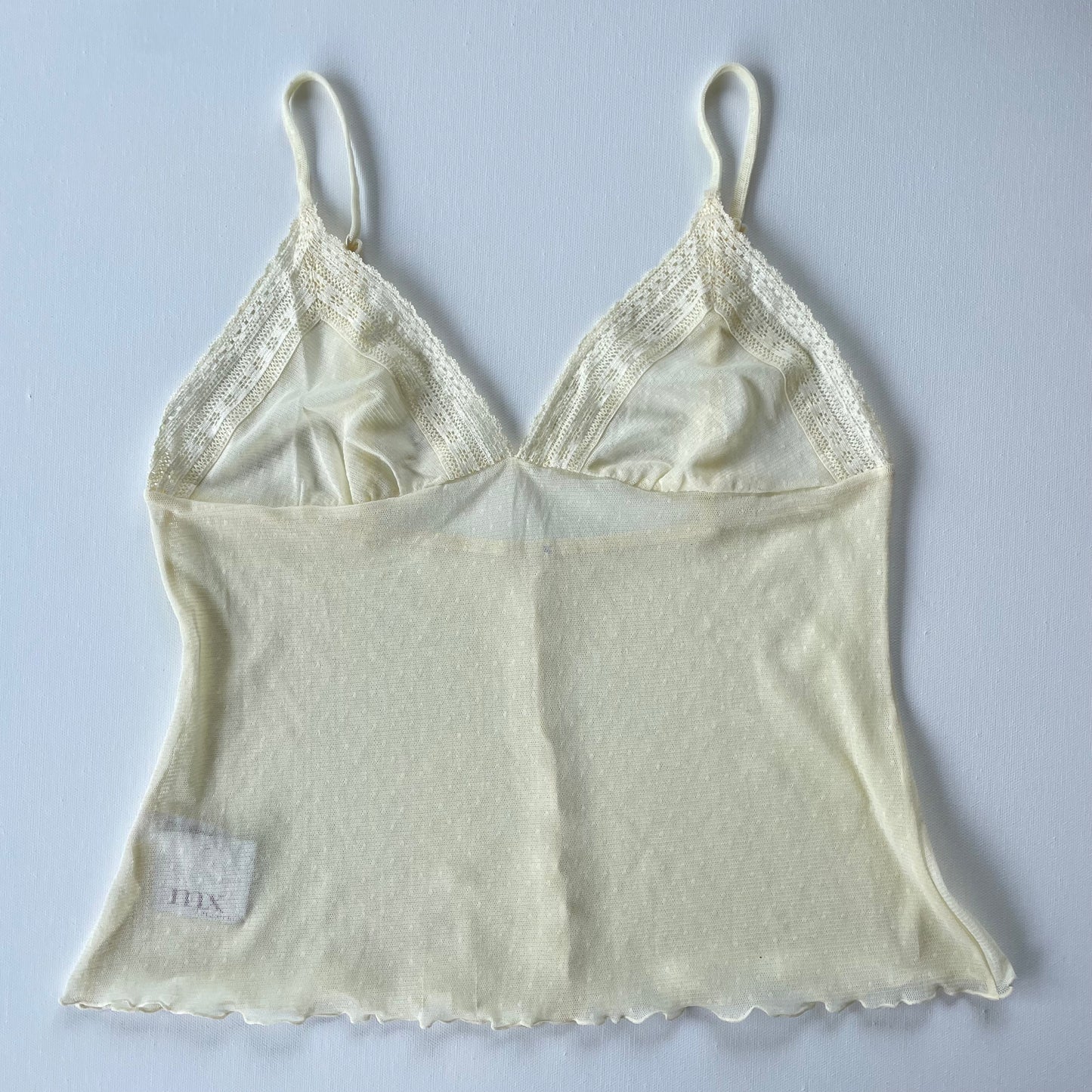 pale yellow sheer cami