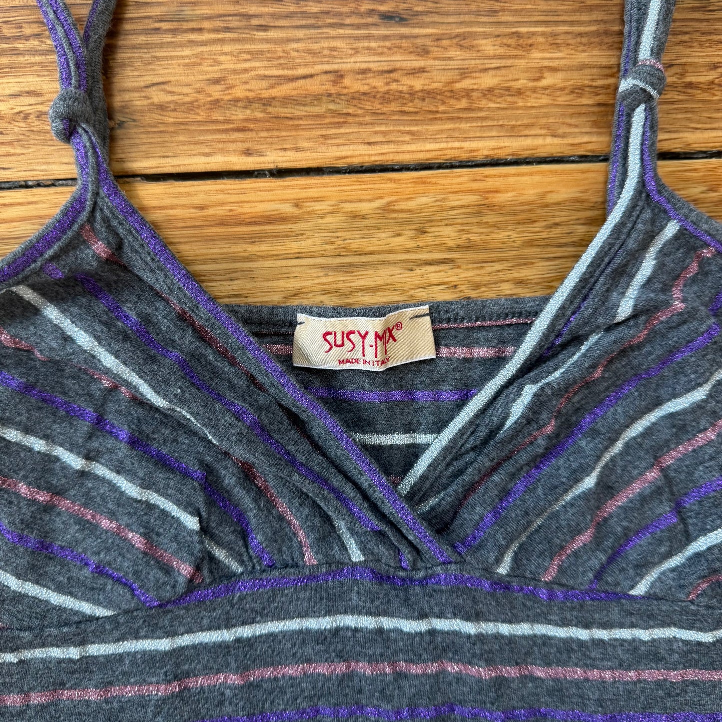 stripe knot cami