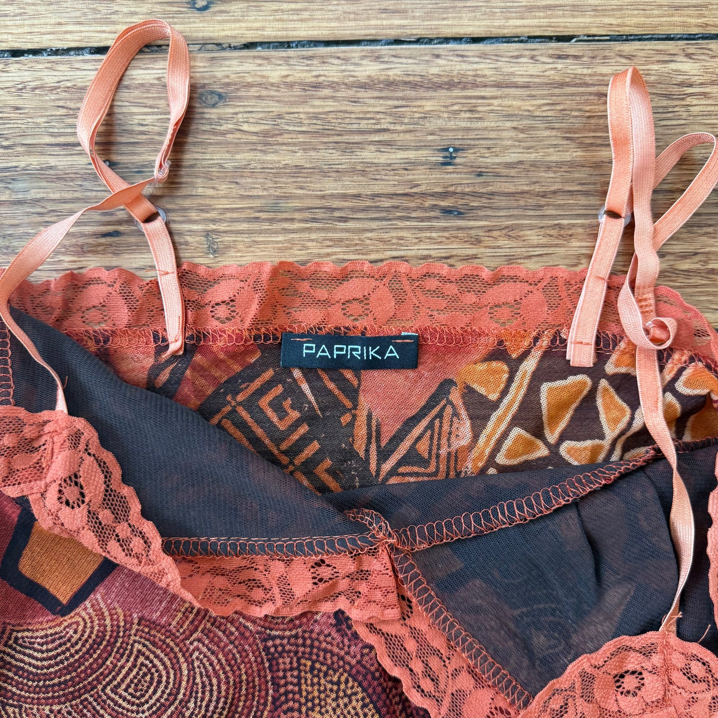 graphic mesh cami