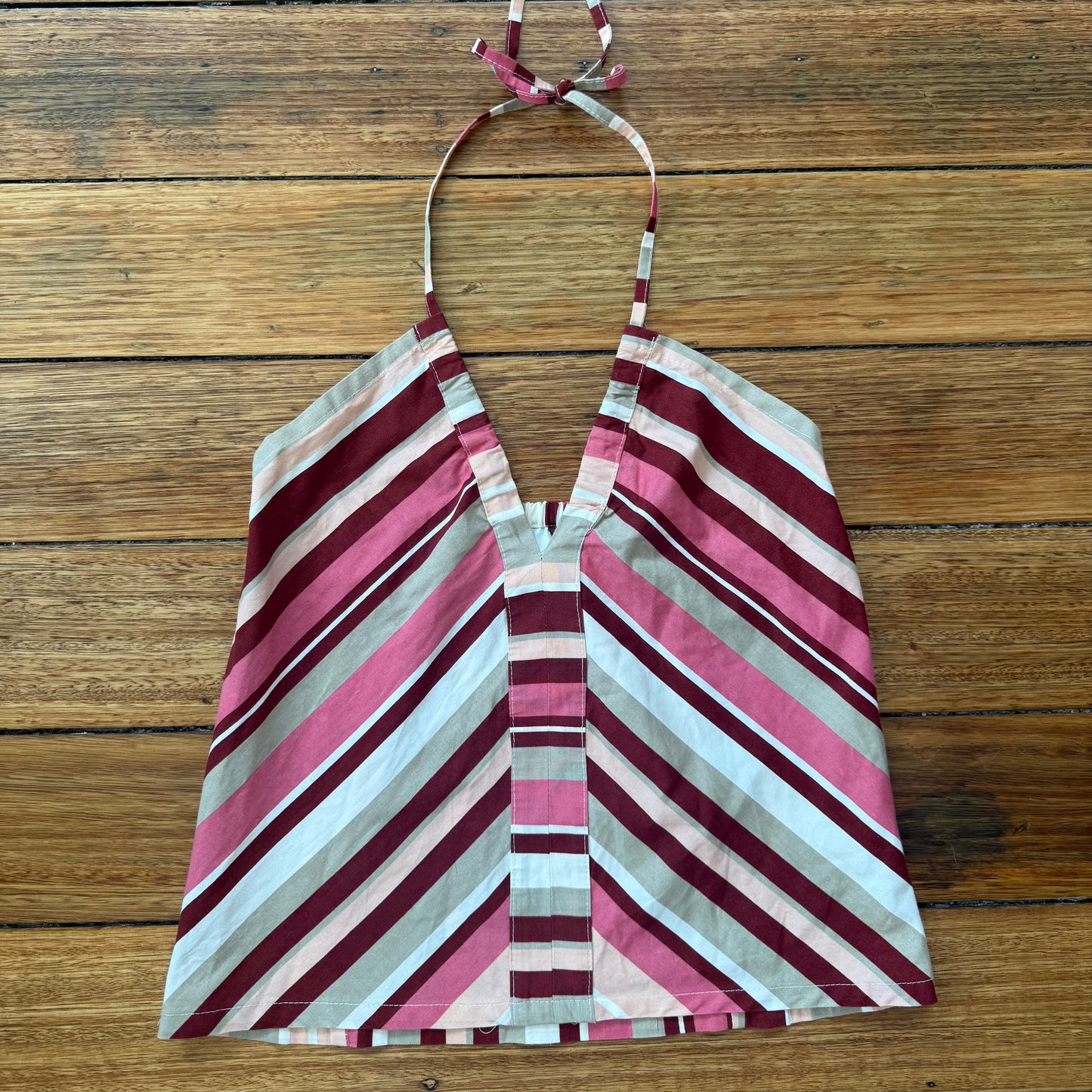 stripe halter top