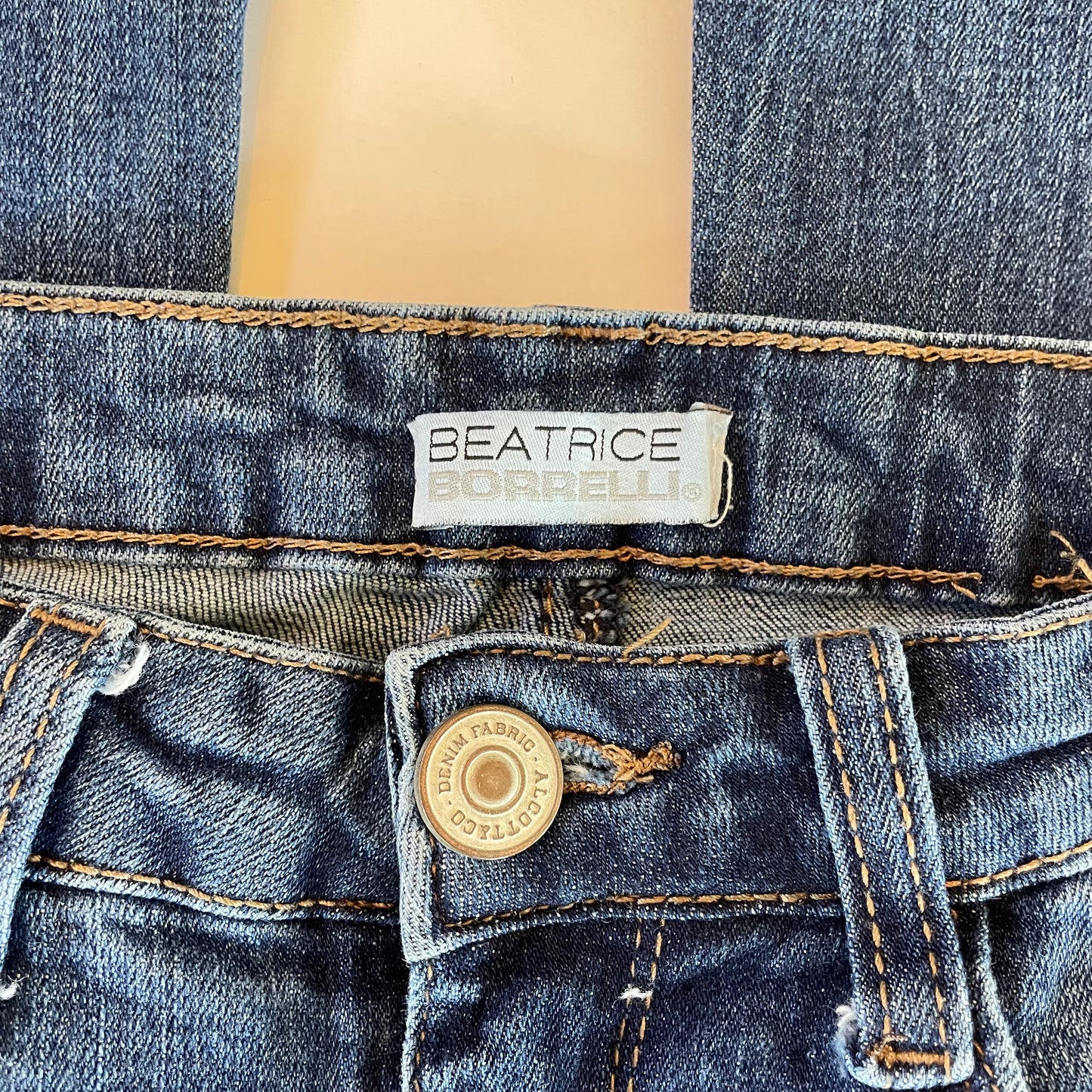mid rise flared denim jeans