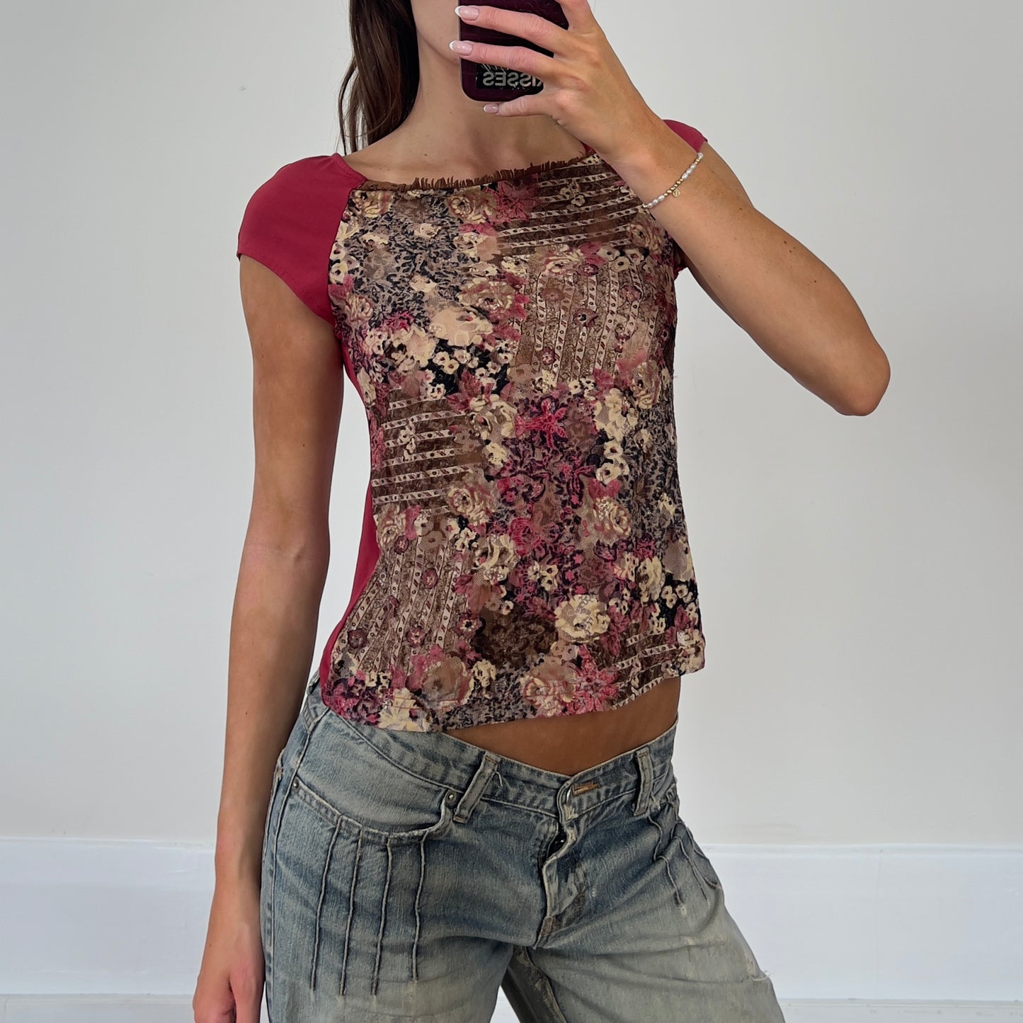 lace graphic top