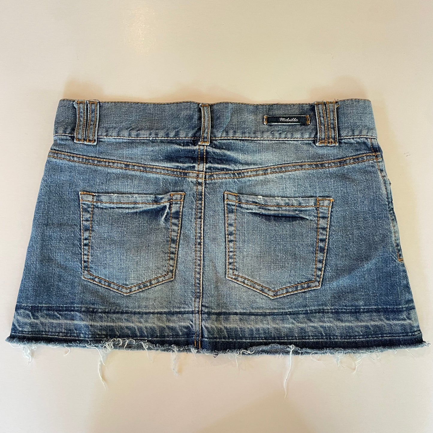light denim mini skirt