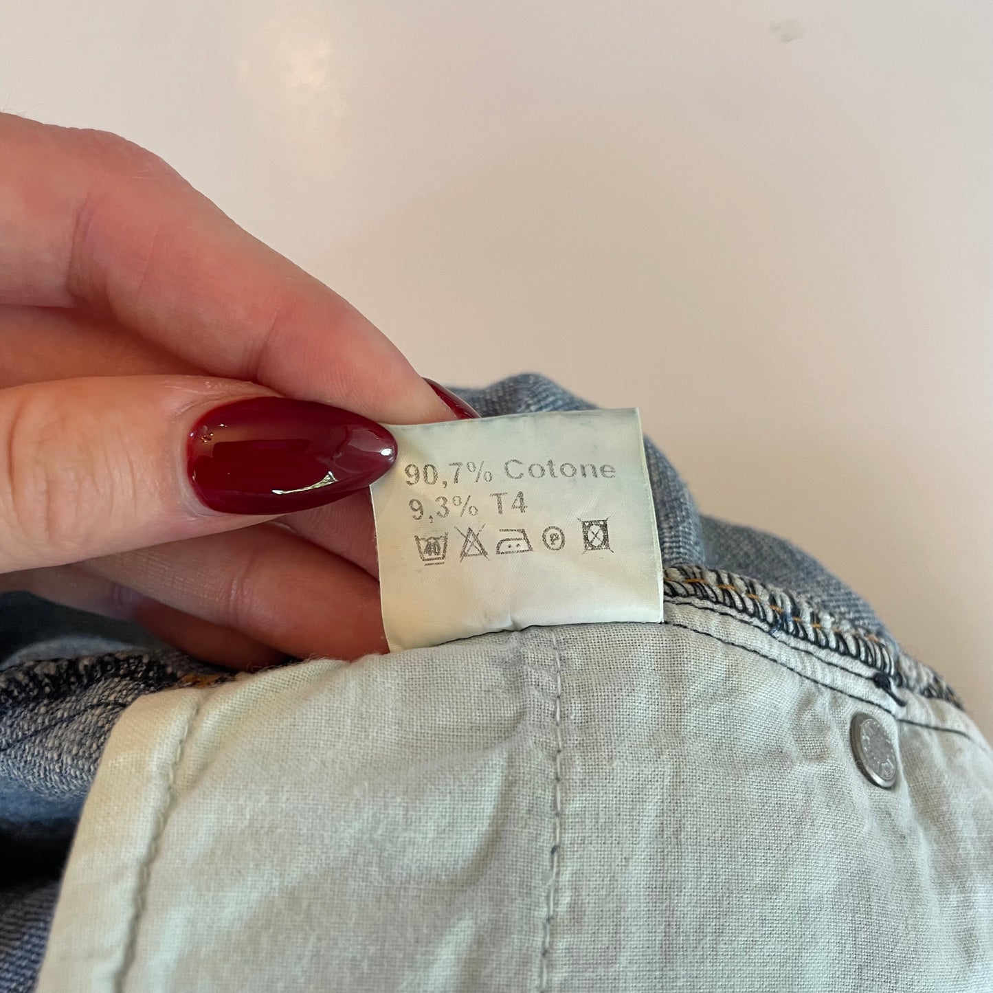 light denim mini skirt