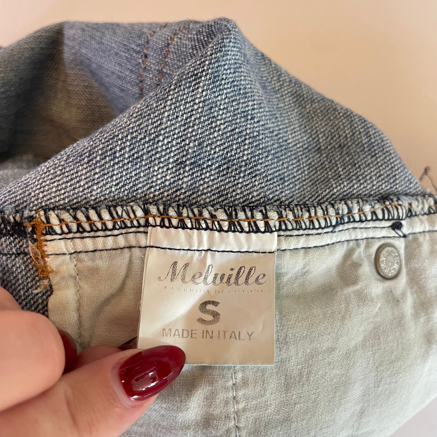 light denim mini skirt