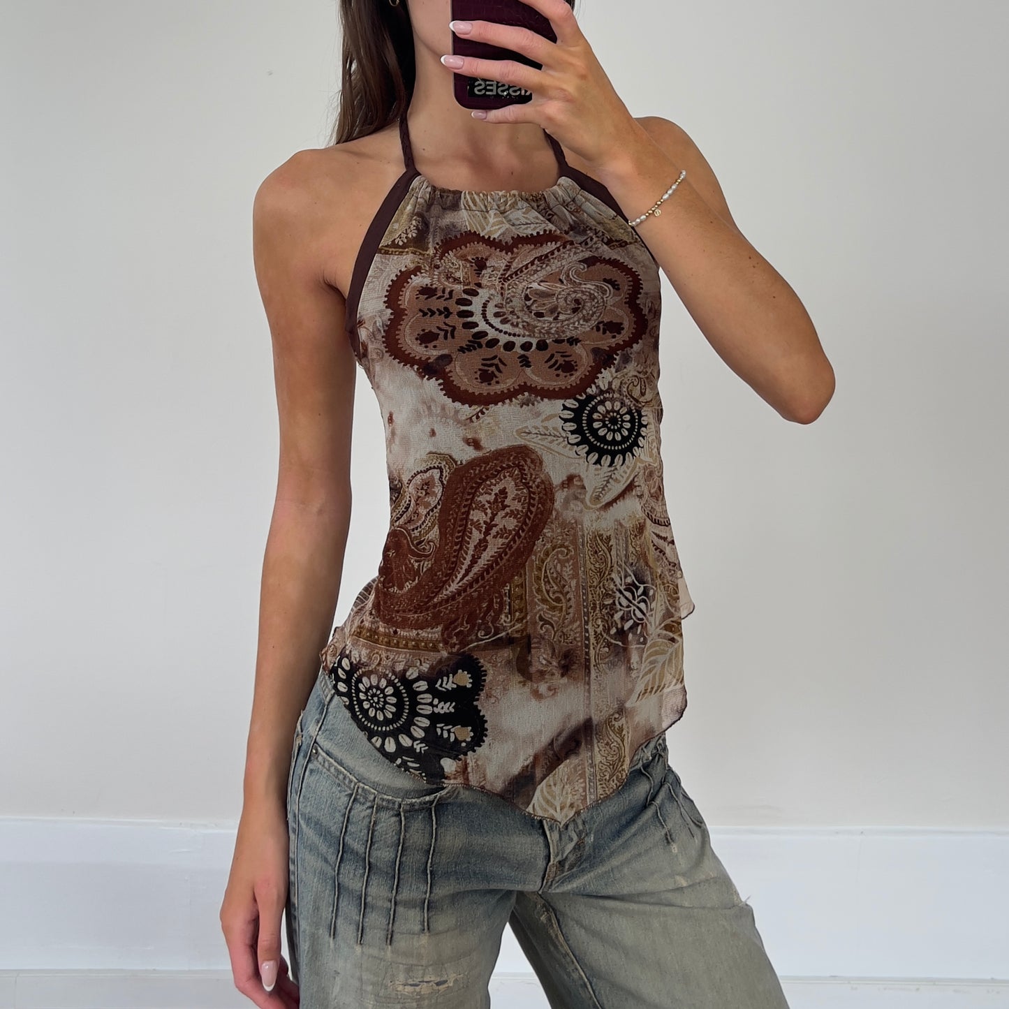 paisley halter top