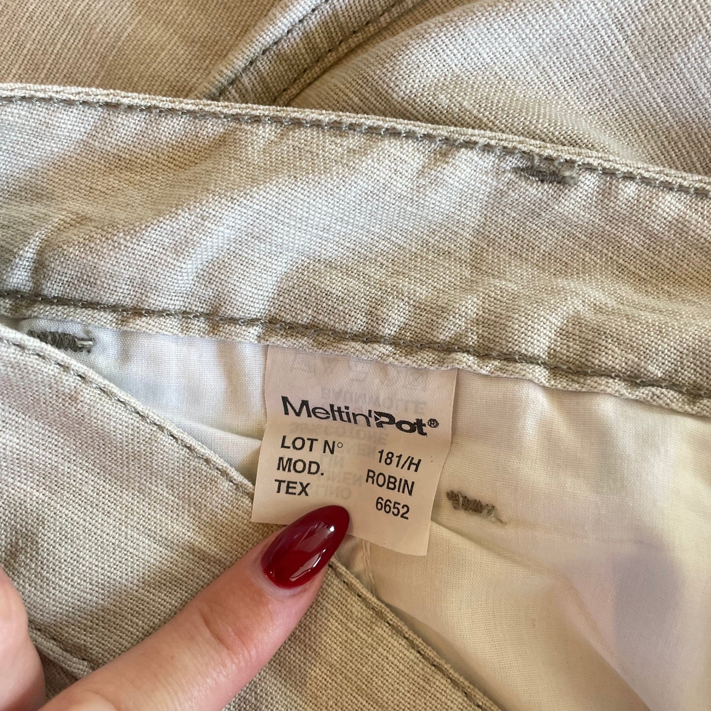 beige linen pants