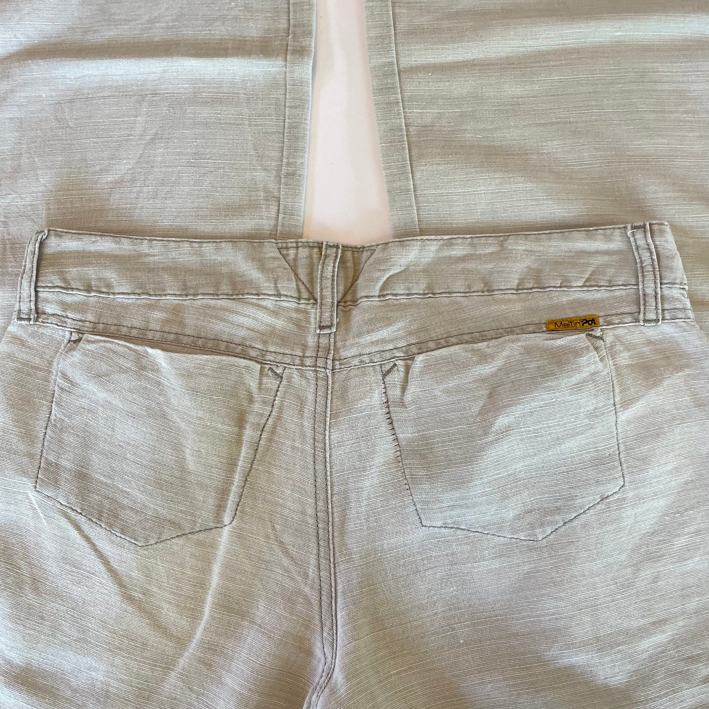 beige linen pants