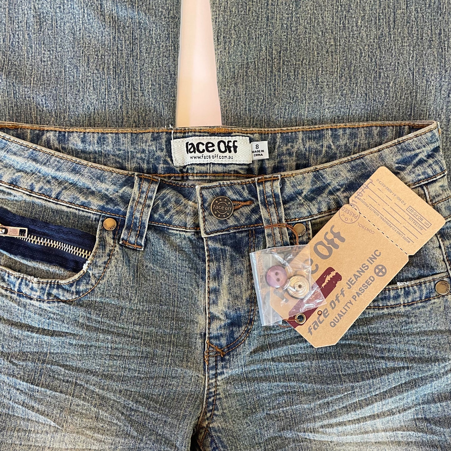 y2k deadstock Face Off jeans