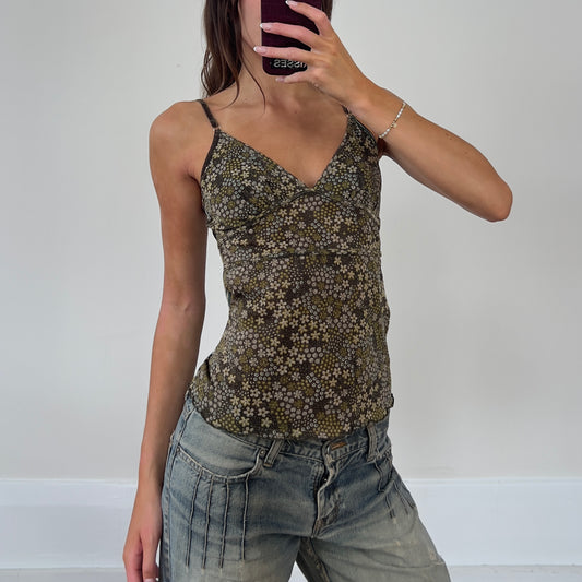 floral/stripe print cami
