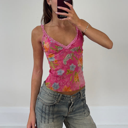mesh floral cami