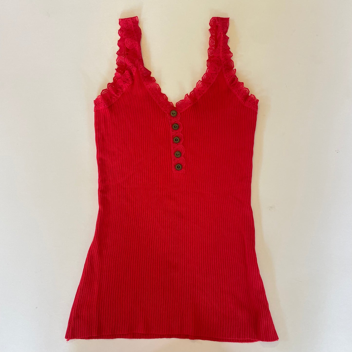 ribbed red cami