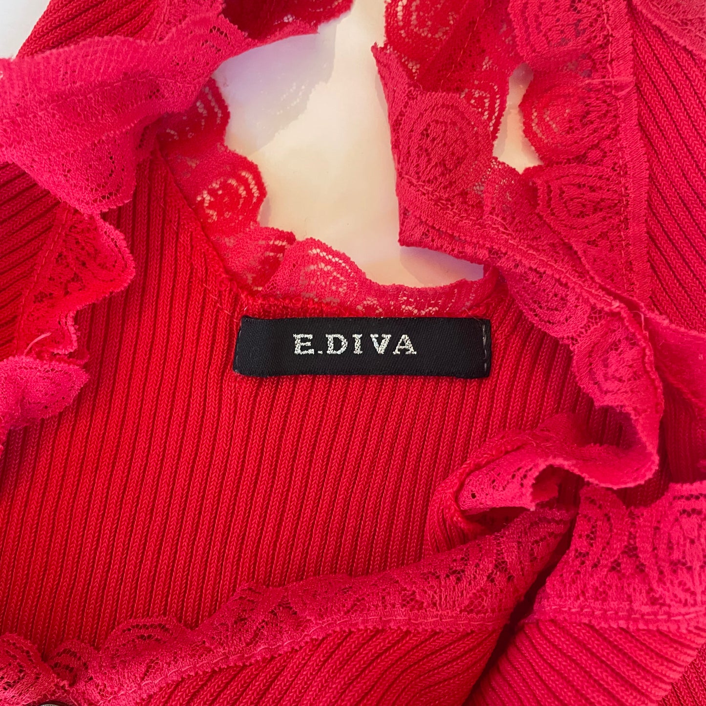 ribbed red cami