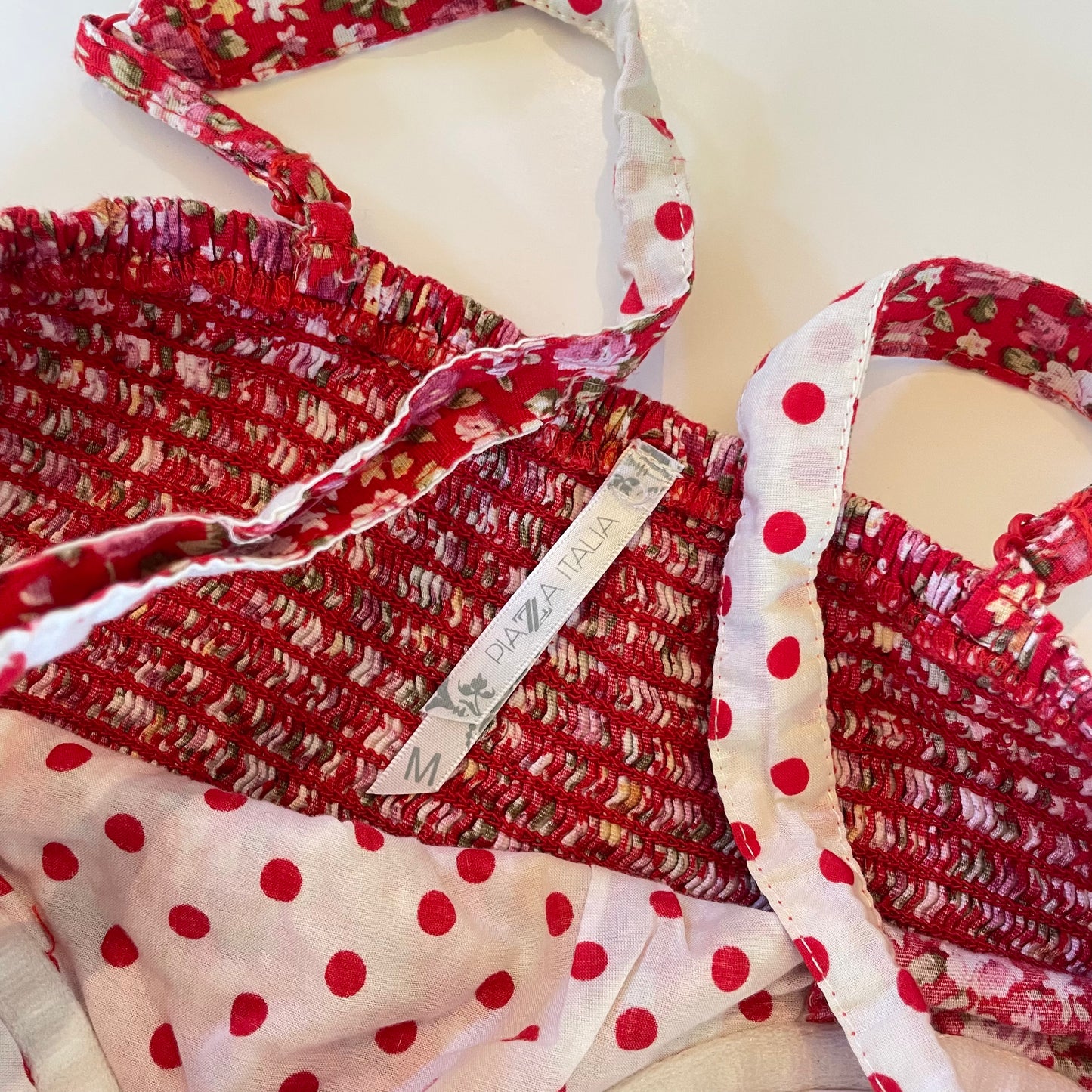 red floral bustier cami