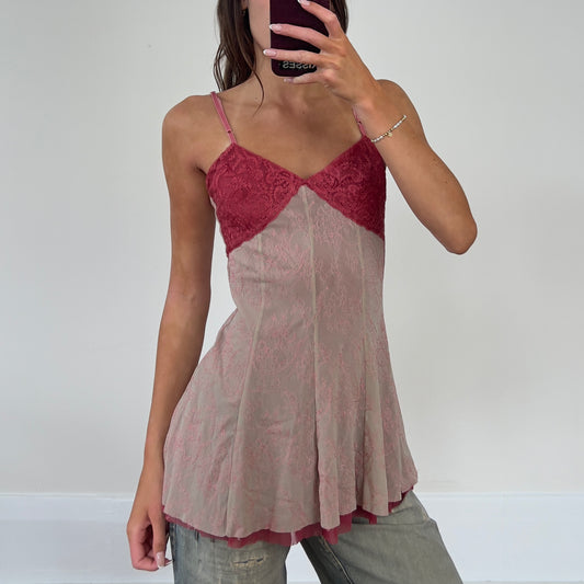 pink lace cami