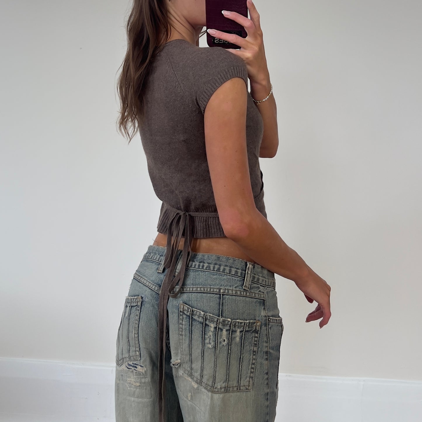 silk/cashmere wrap top