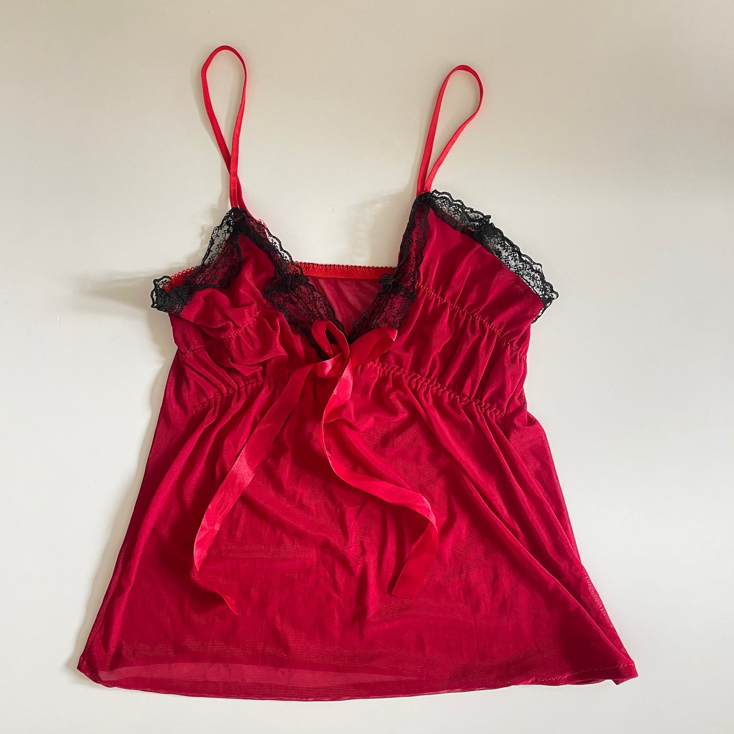 red mesh cami