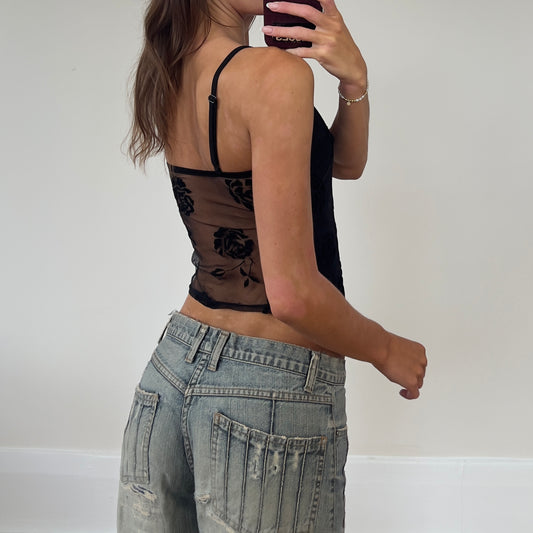 black floral cami