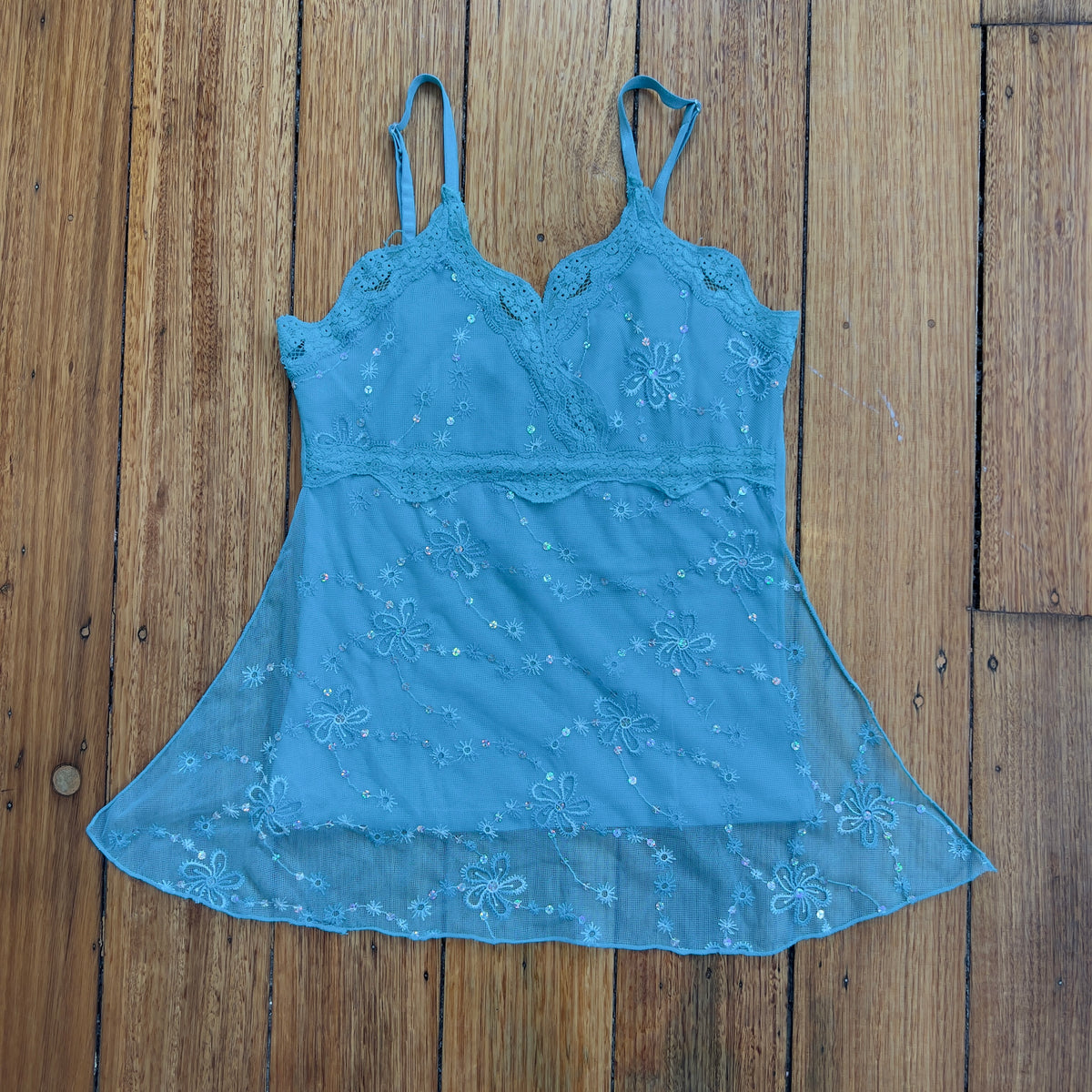 aqua lace cami