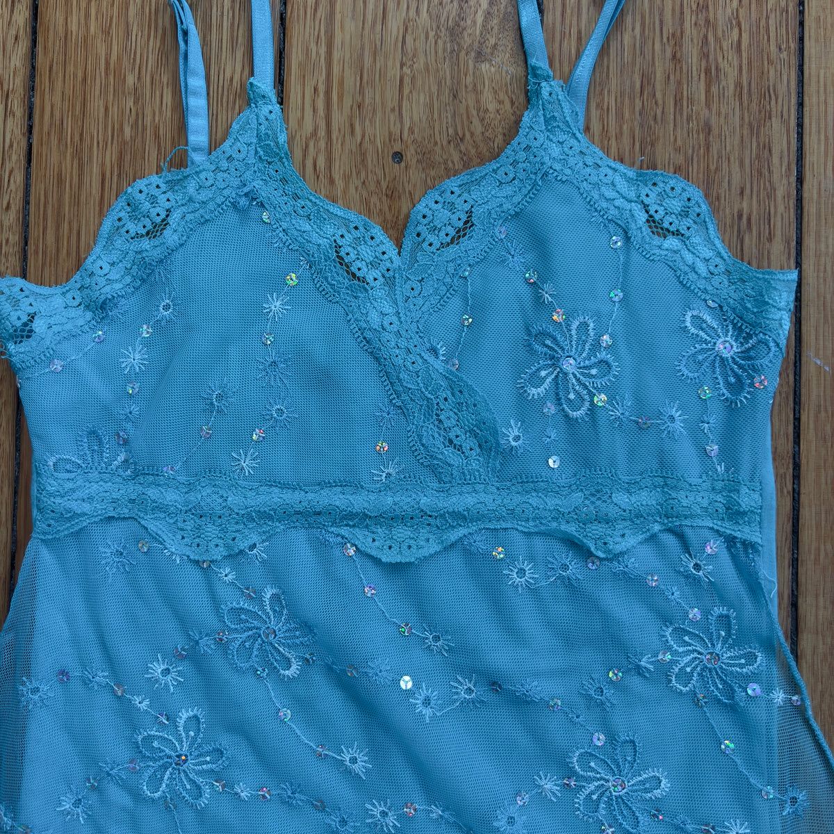 aqua lace cami