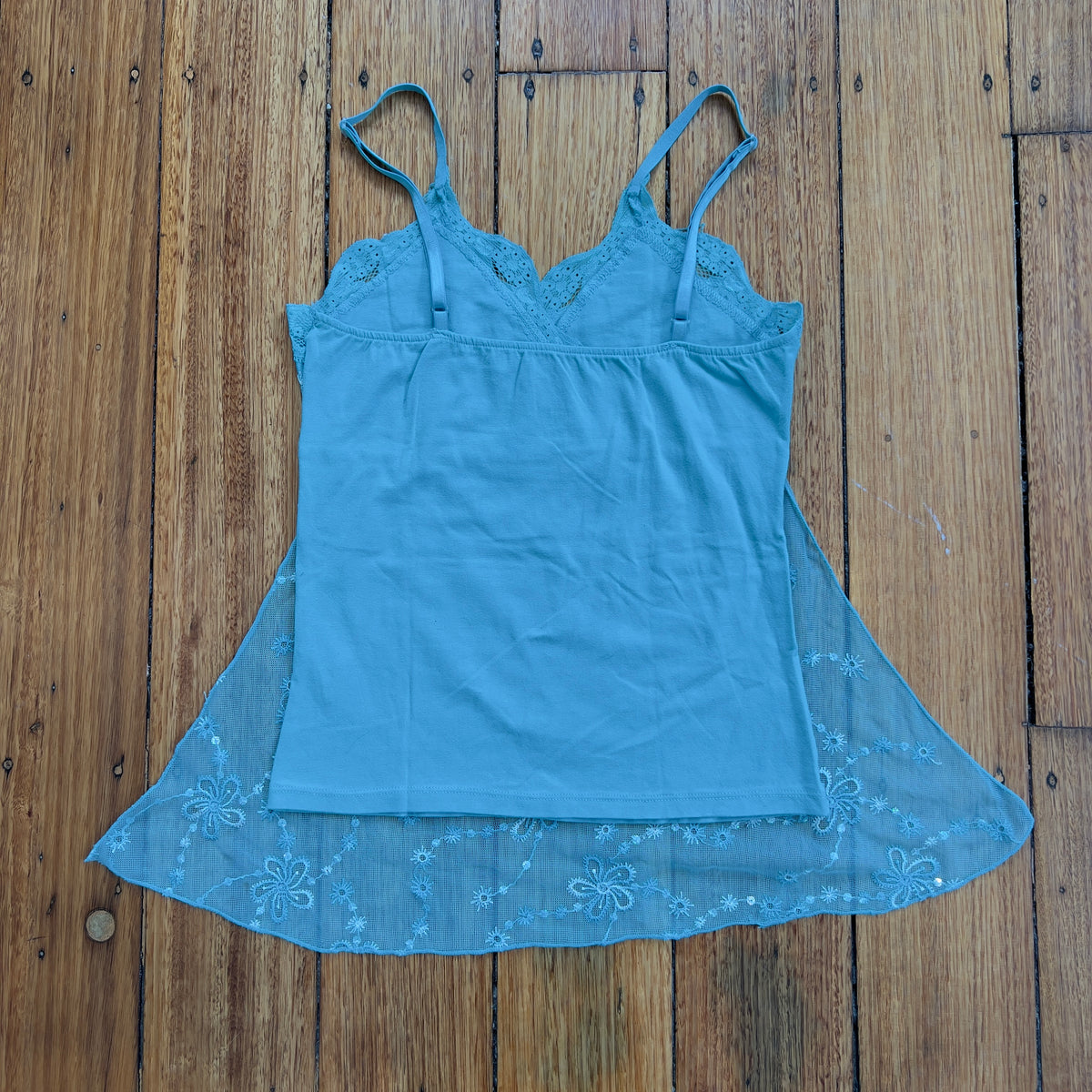 aqua lace cami