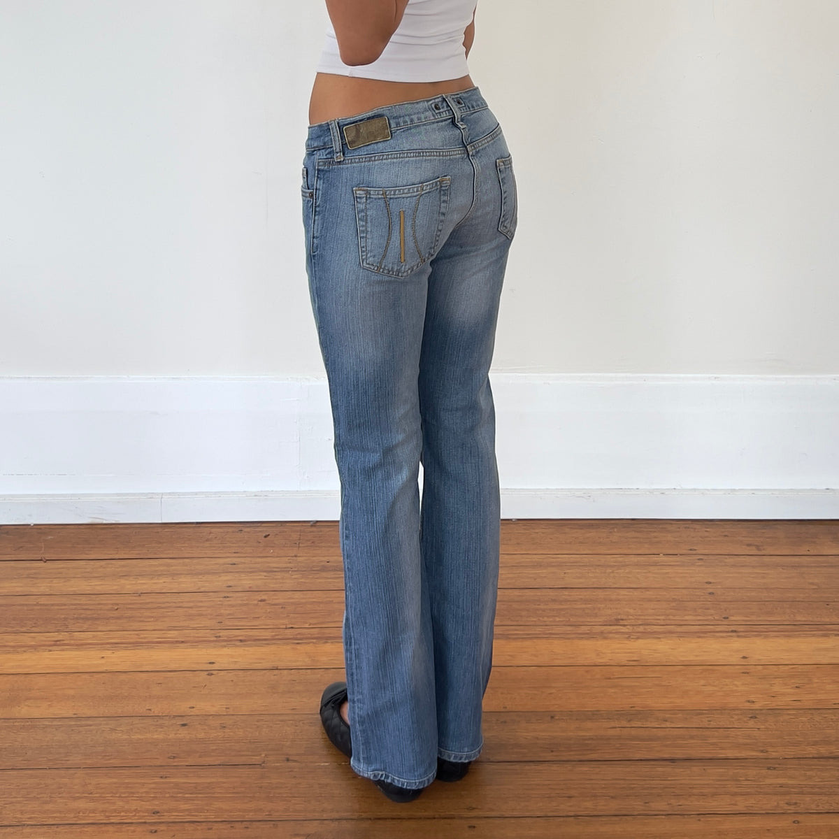 low rise bootcut jeans