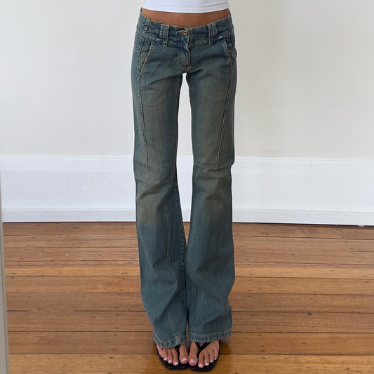 low rise bootcut jeans