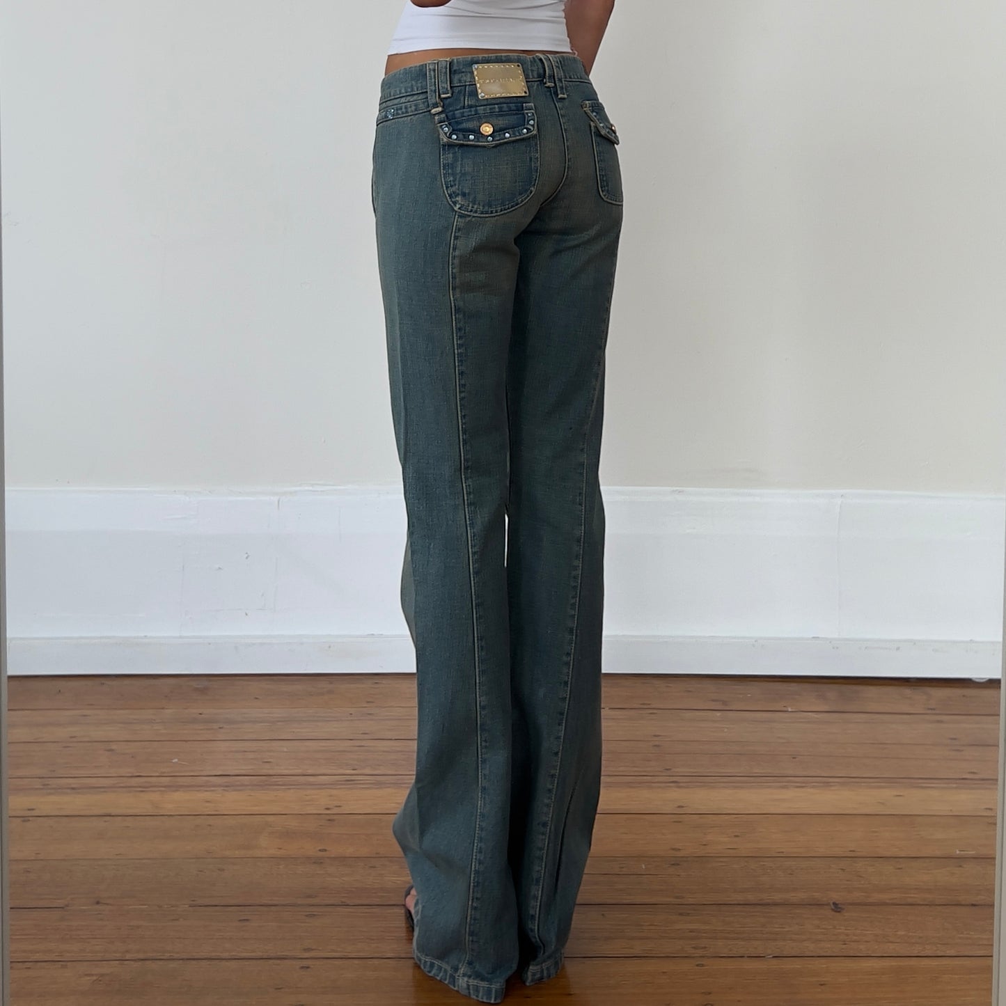low rise bootcut jeans
