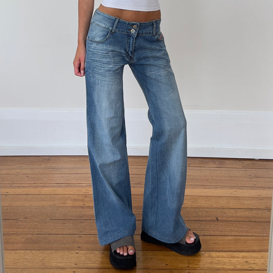 wide leg denim jeans