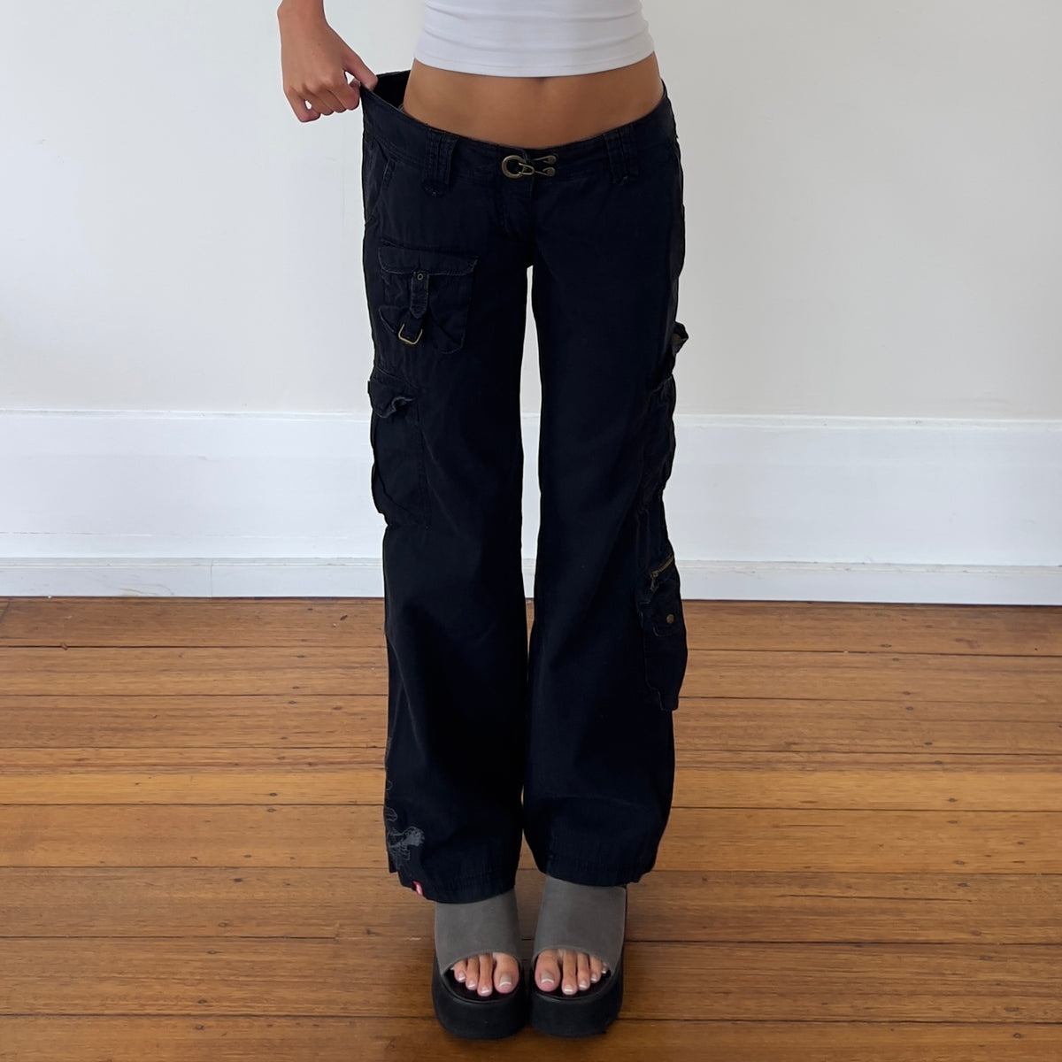 black cargo pants