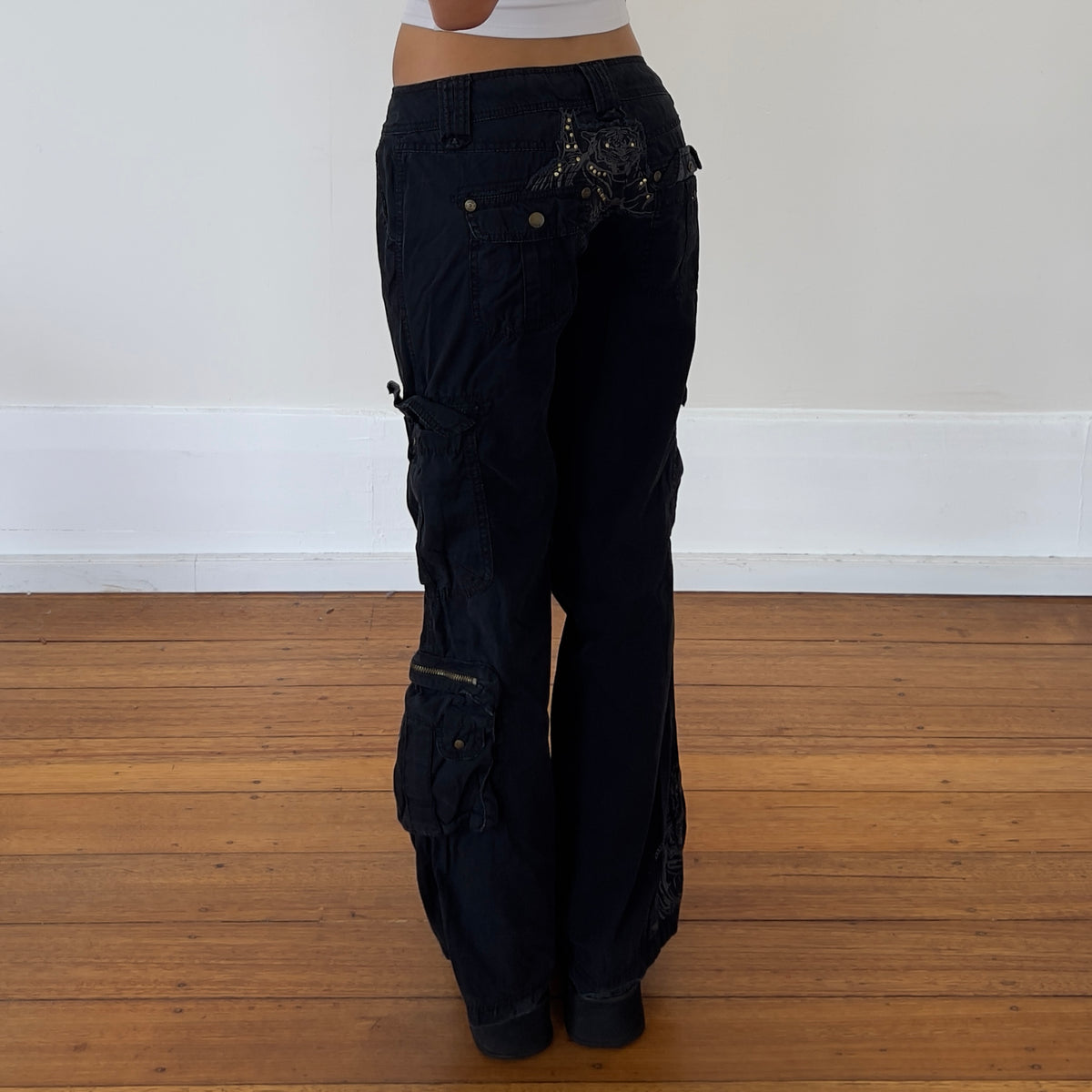 black cargo pants