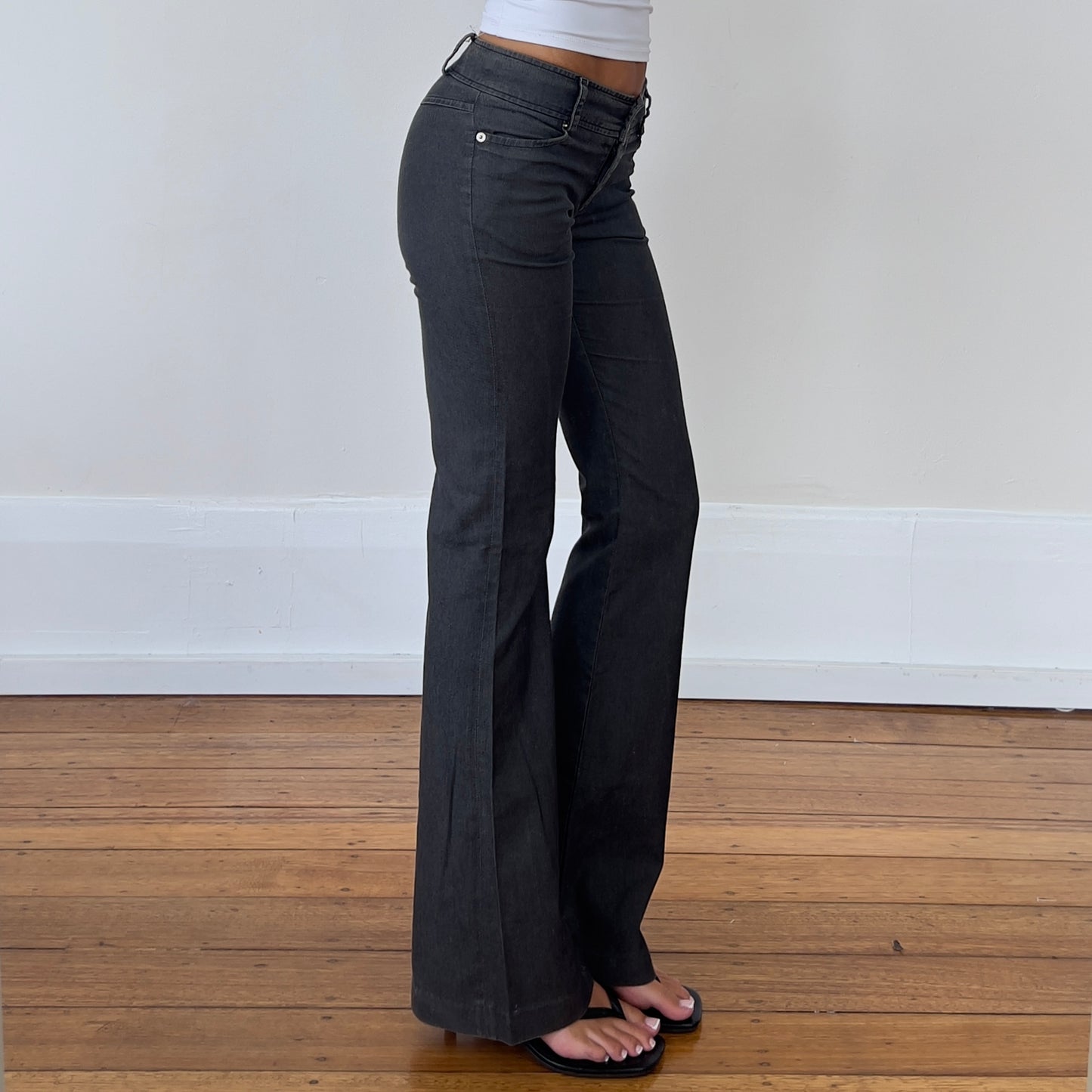 low rise bootcut pants