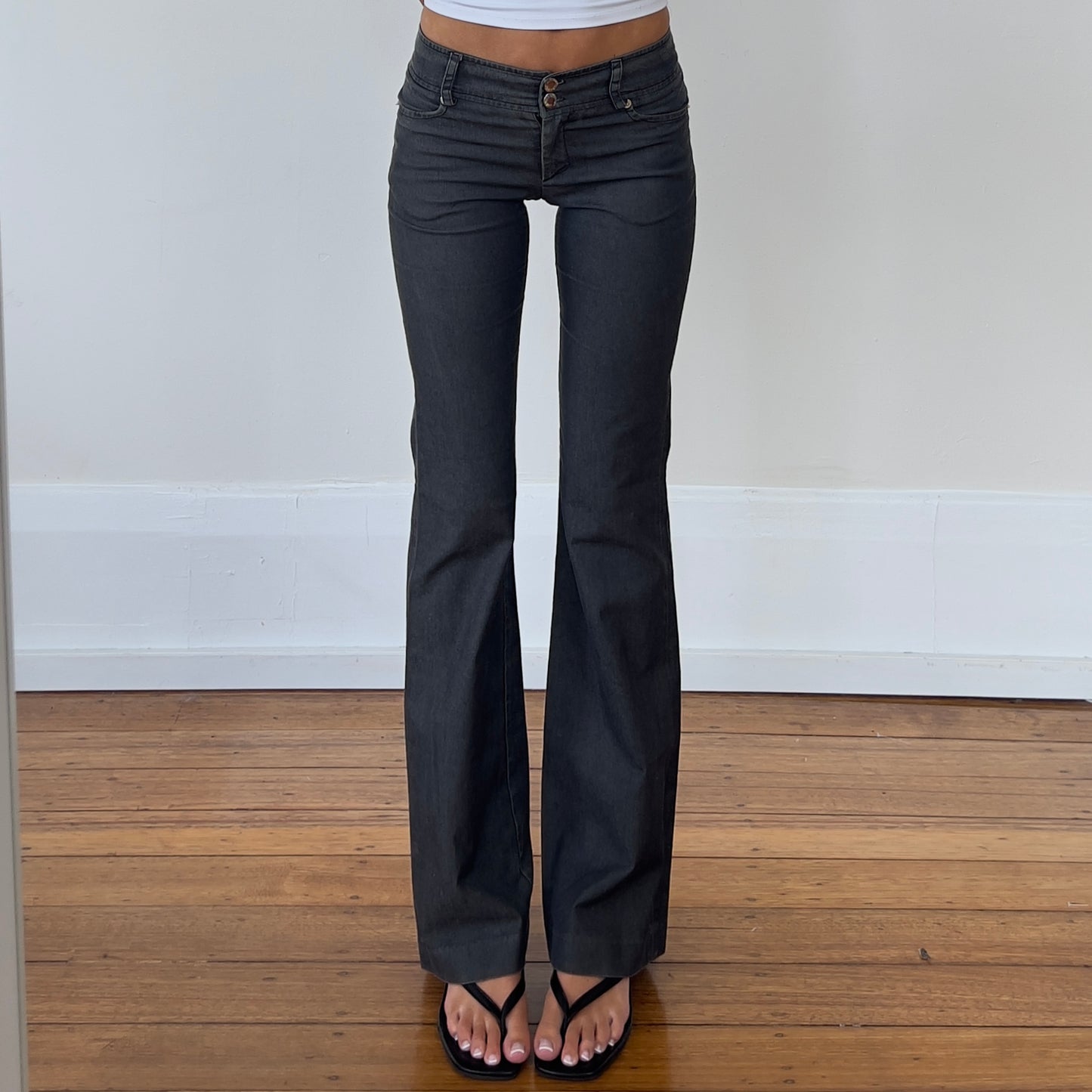 low rise bootcut pants