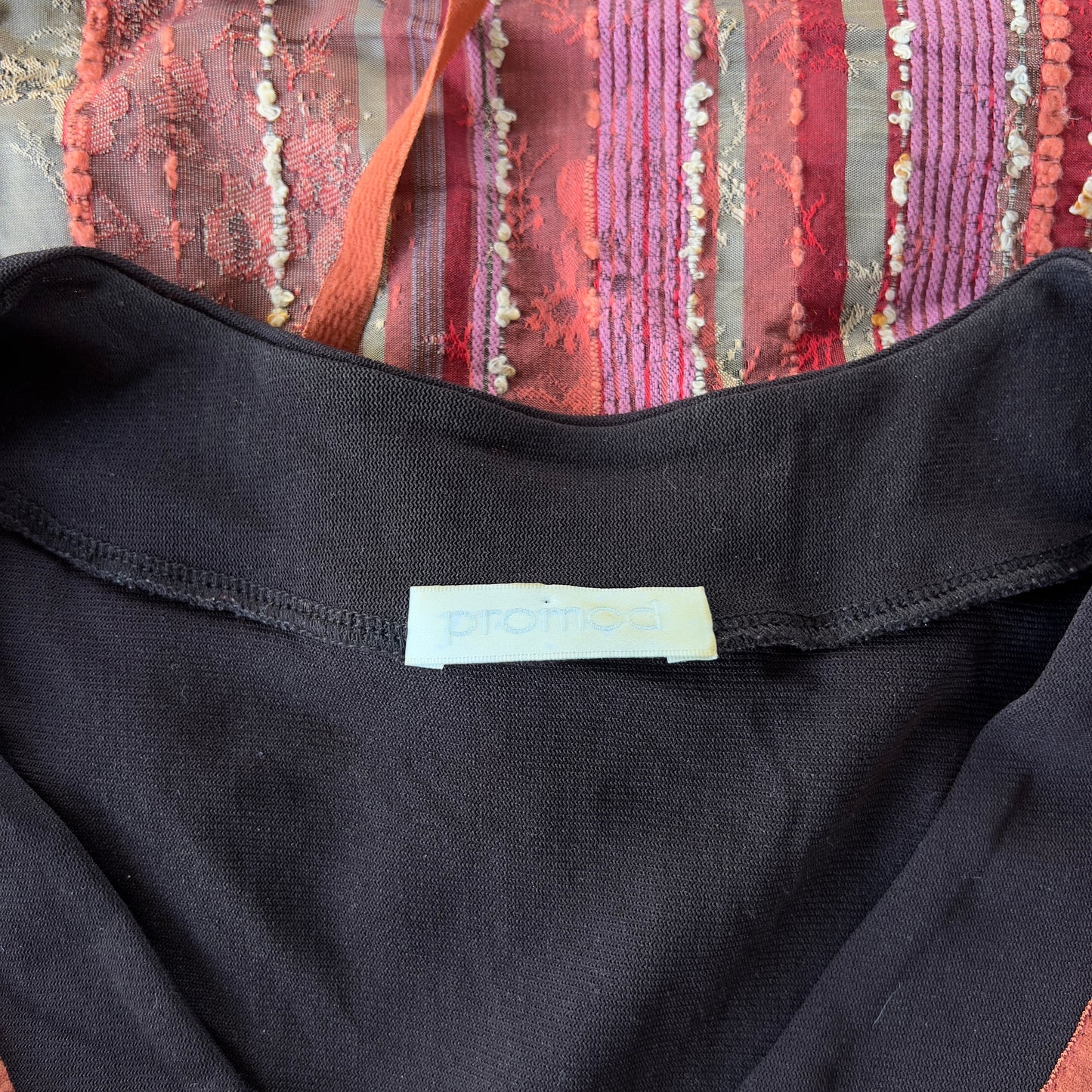 contrast fabric tunic