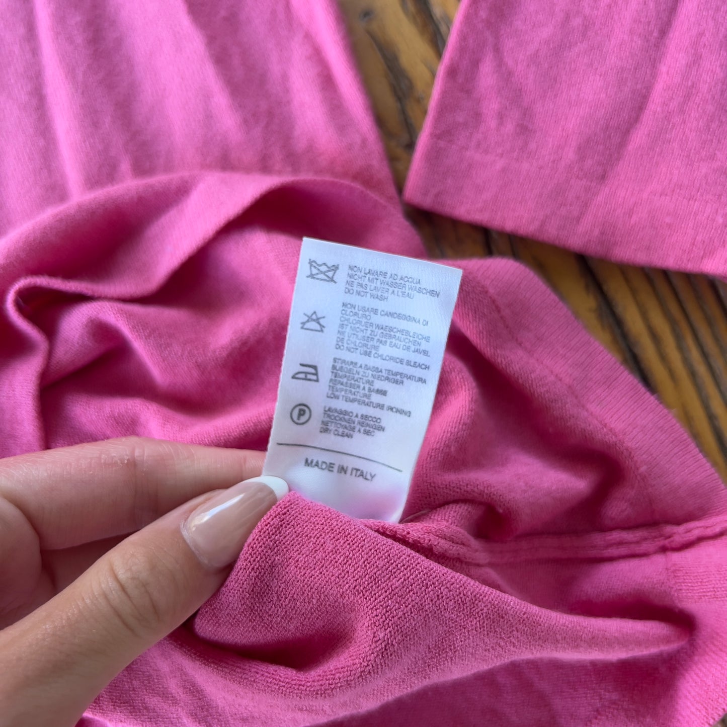Blumarine pink 3/4 sleeve top