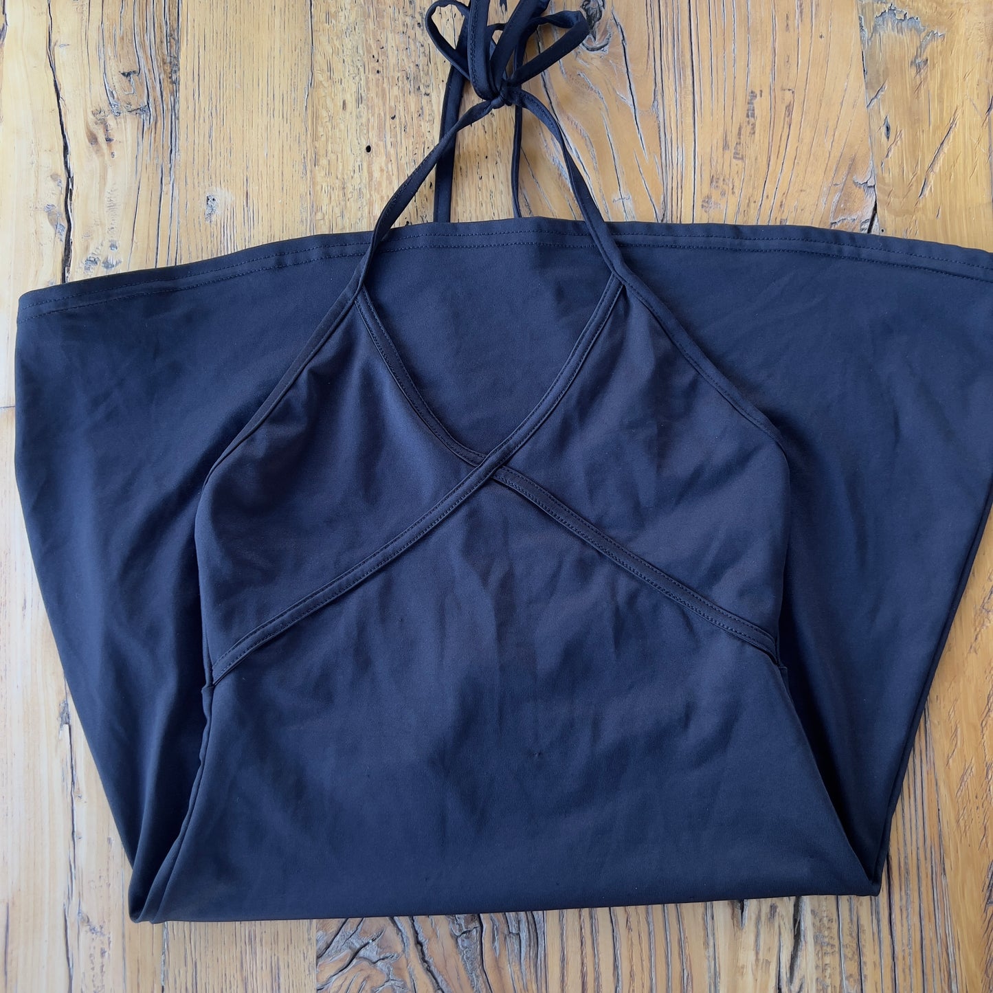 black halter dress