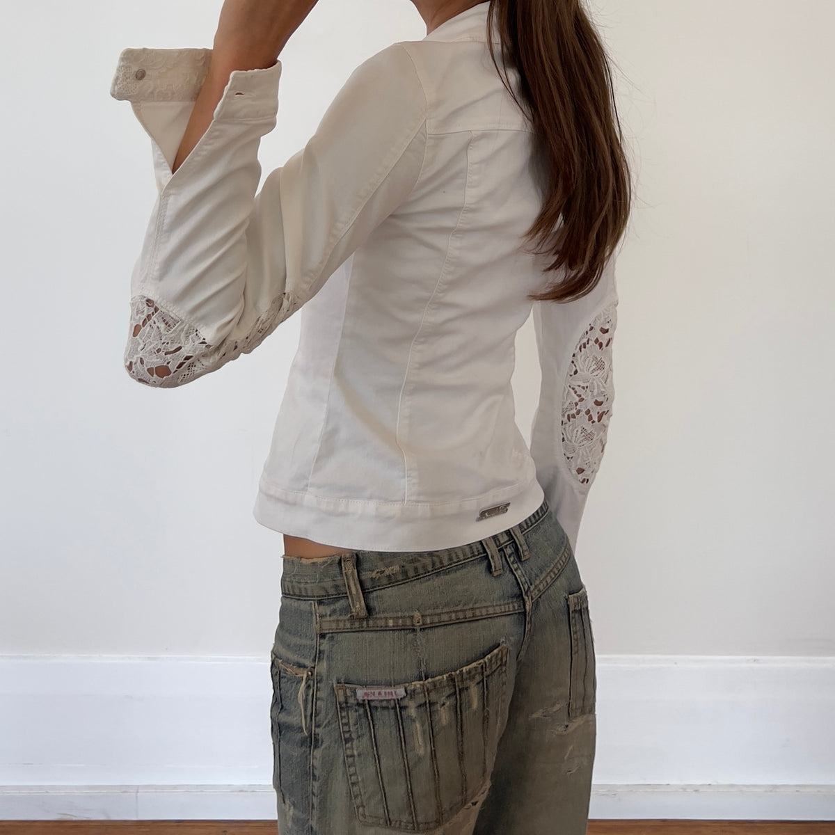 white button up jacket