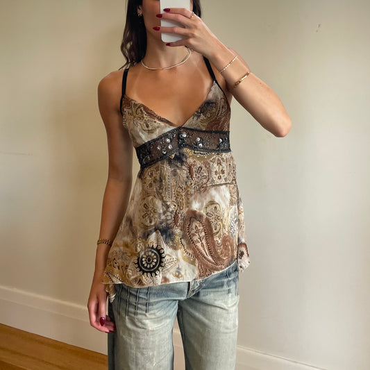 paisley print cami