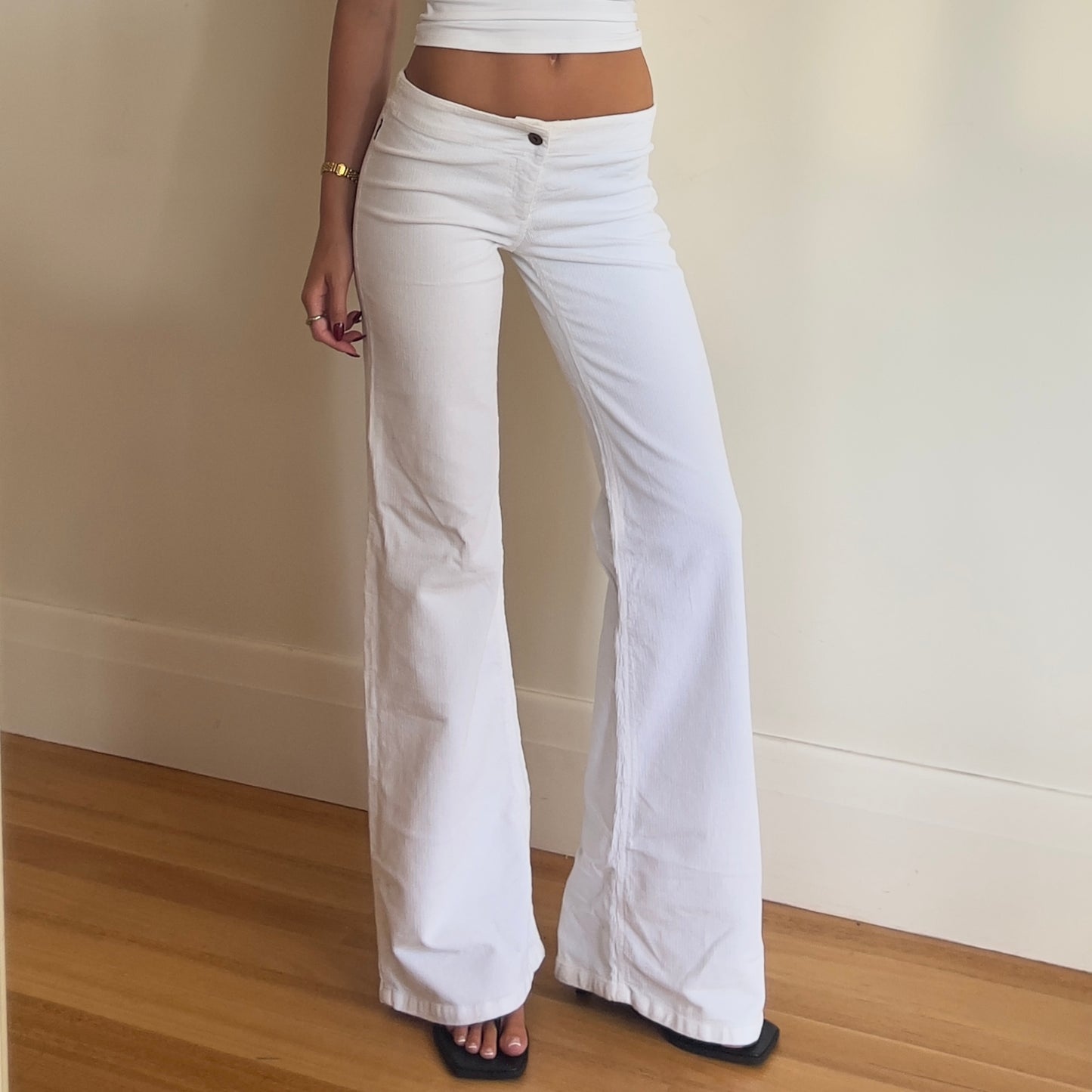 90s white corduroy jeans