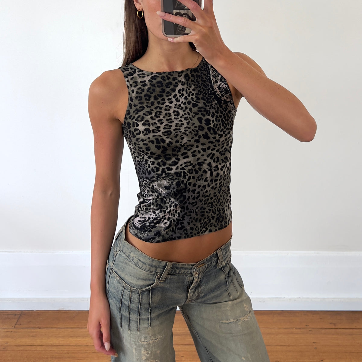 leopard graphic tank