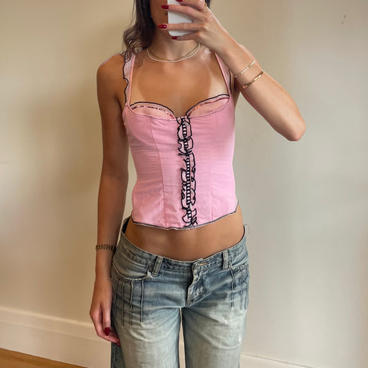 vintage pink corset