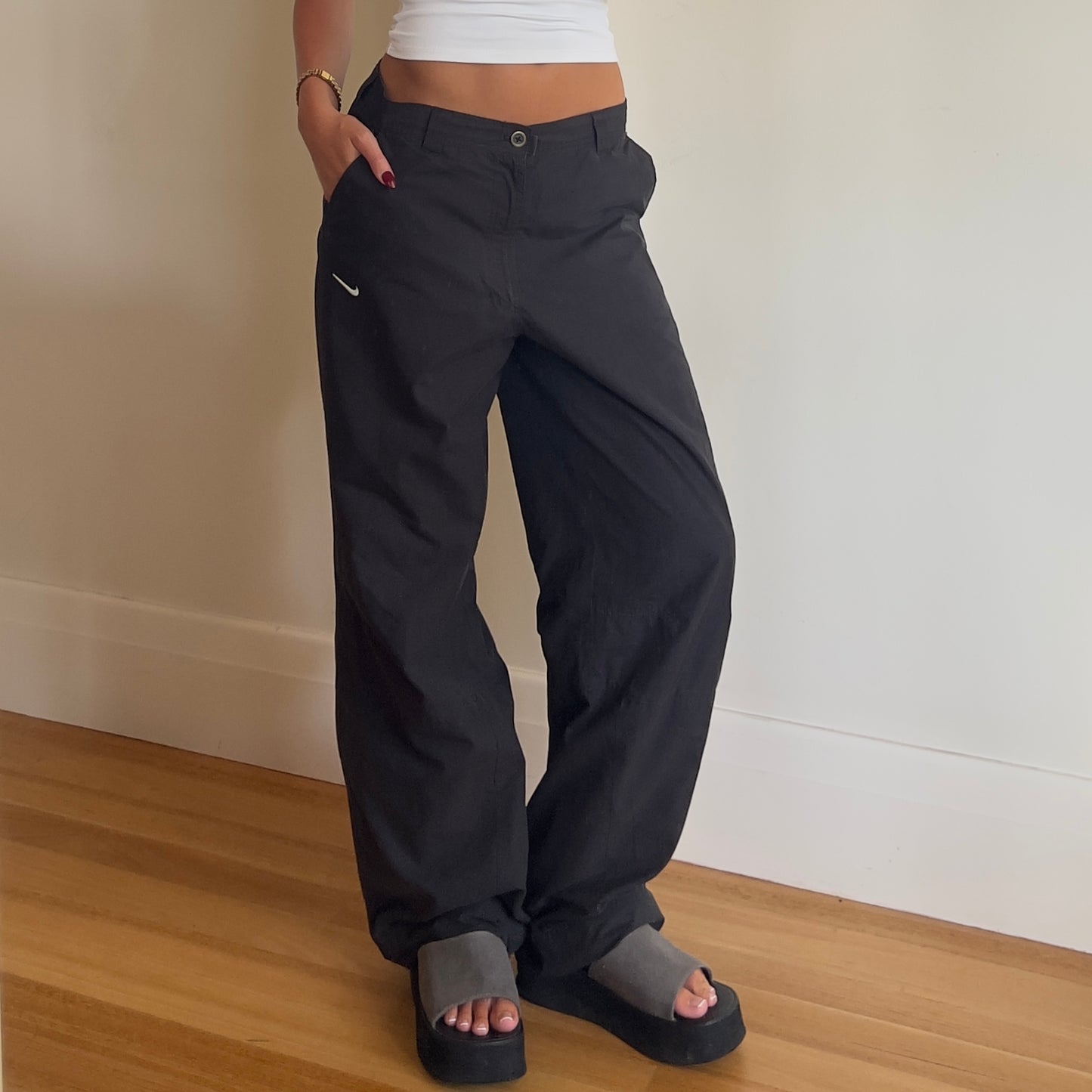 vintage Nike black track pants